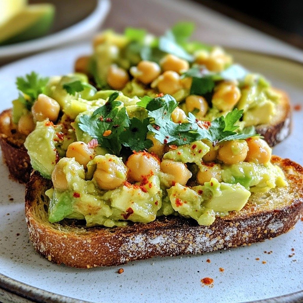 Savory Simple Cooking Chickpea Avocado Toasts Recipe
