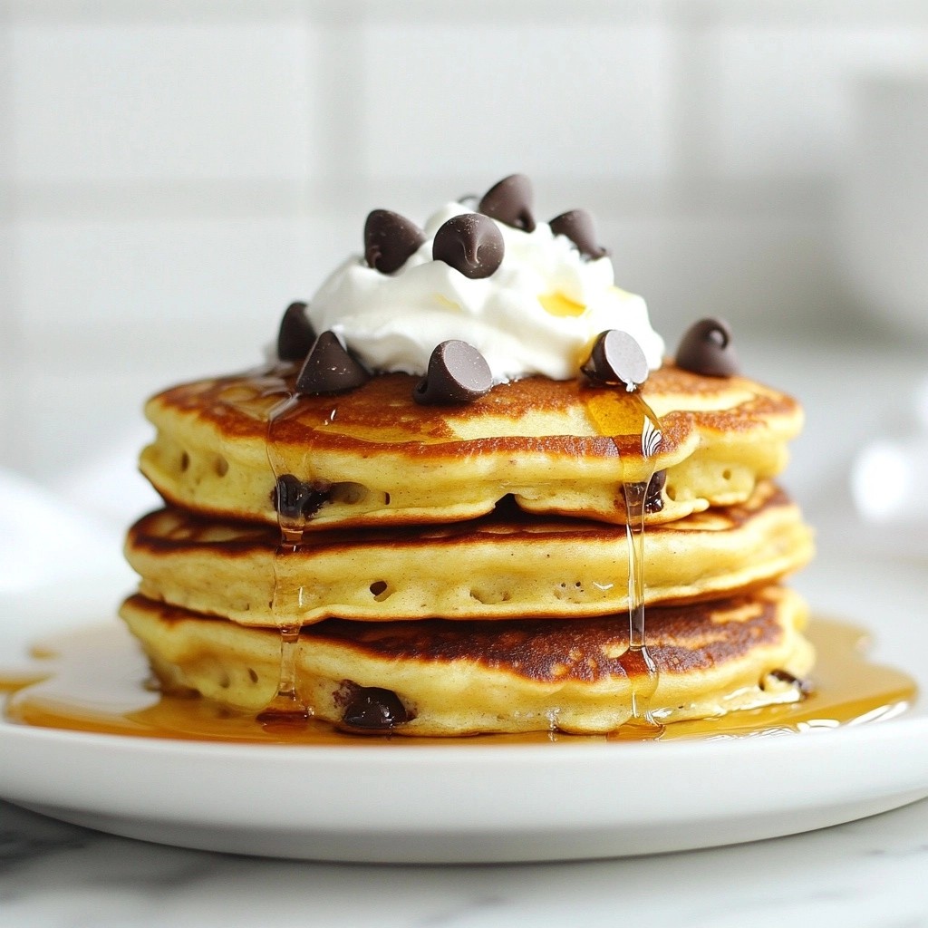 Fluffy Simple Cooking Chocolate Chip Pancakes Recipe
