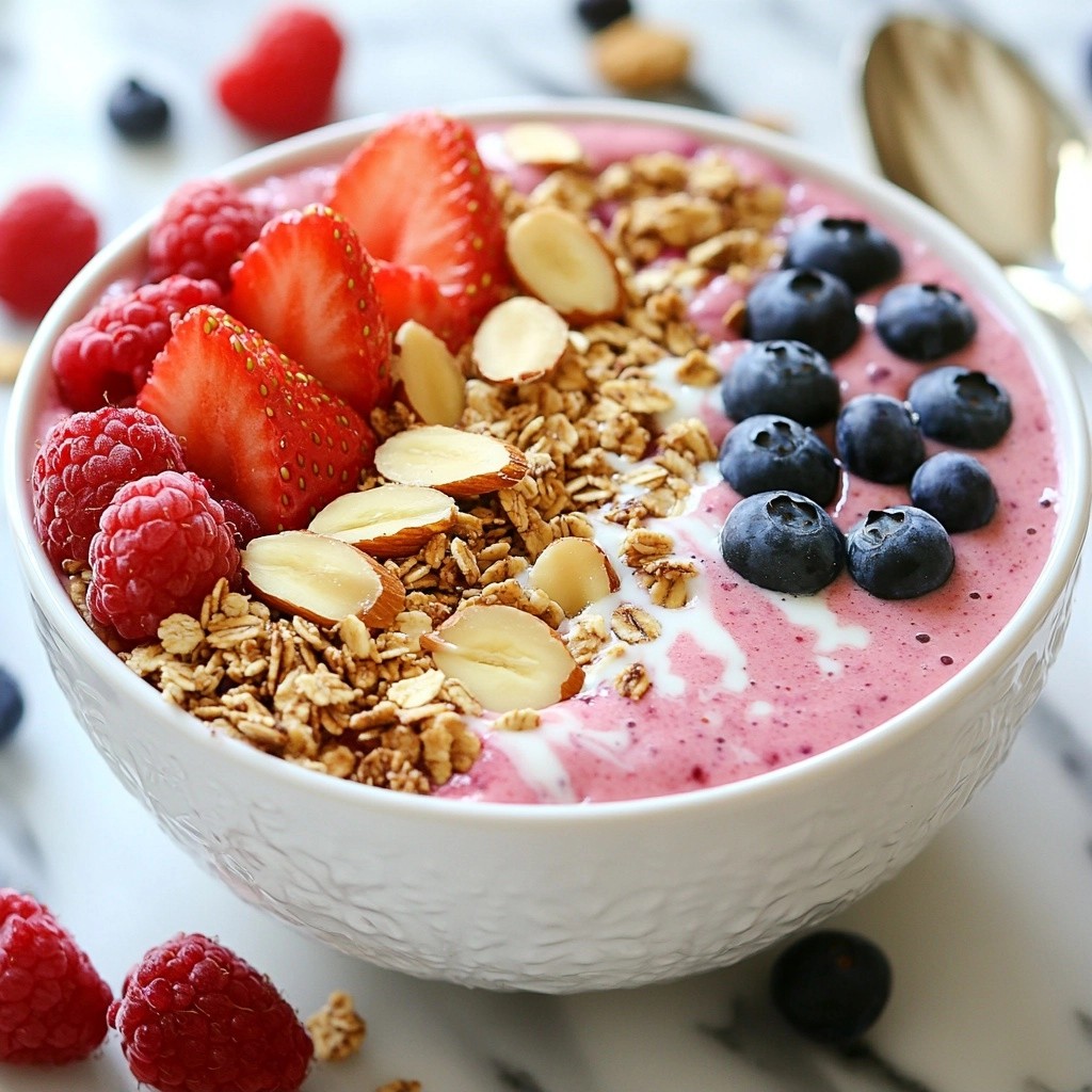 Nutty Quick Recipes Almond Berry Smoothie Bowl Delight