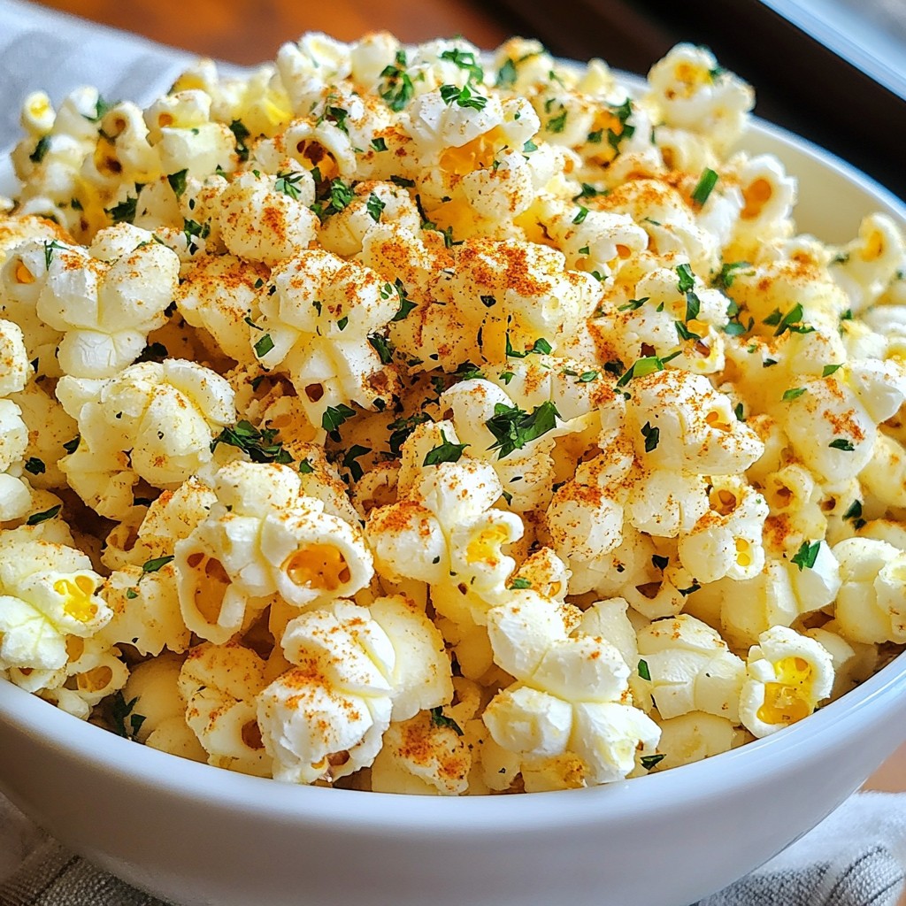 Crunchy Quick Snacks Garlic Parmesan Popcorn Recipe