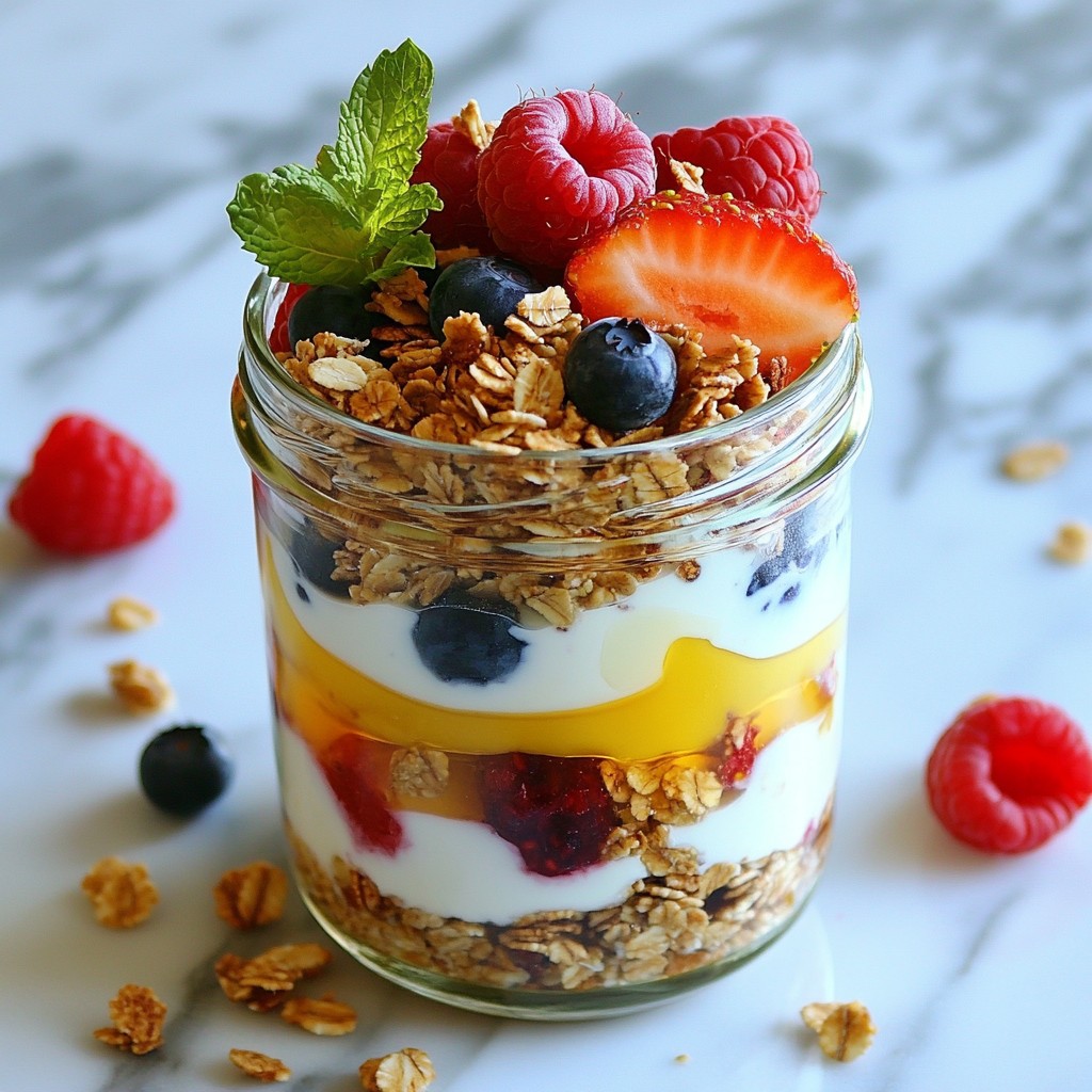 Quick Snacks Berry Yogurt Parfait Jars Delightful Treat