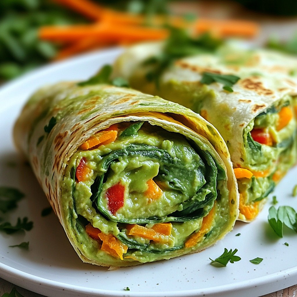 Creamy Quick Recipes Avocado Spinach Wraps Delight