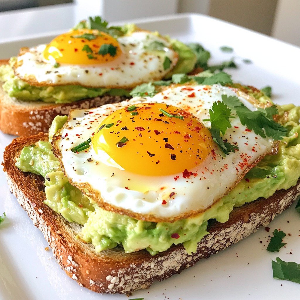 Wholesome Easy Meals Avocado Egg Toast Delight