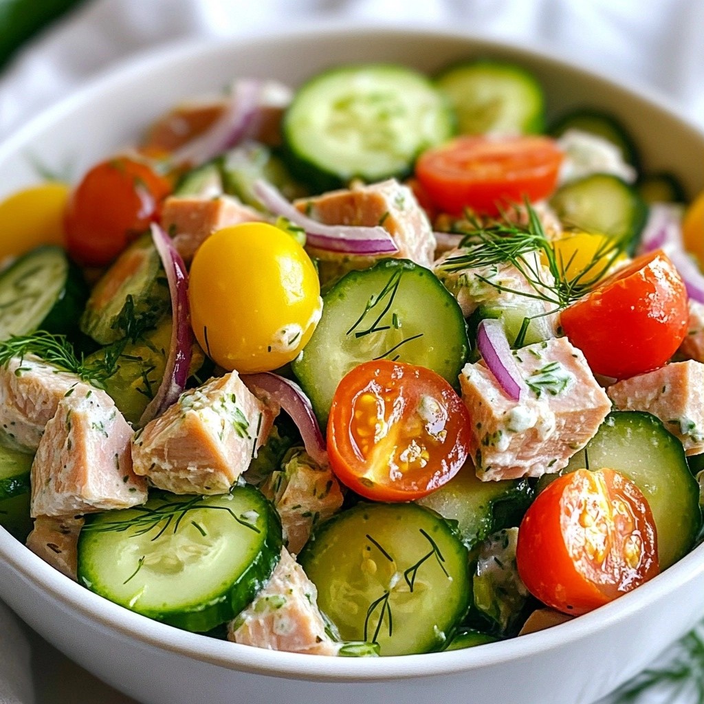 Refreshing Simple Cooking Cucumber Tuna Salad Recipe