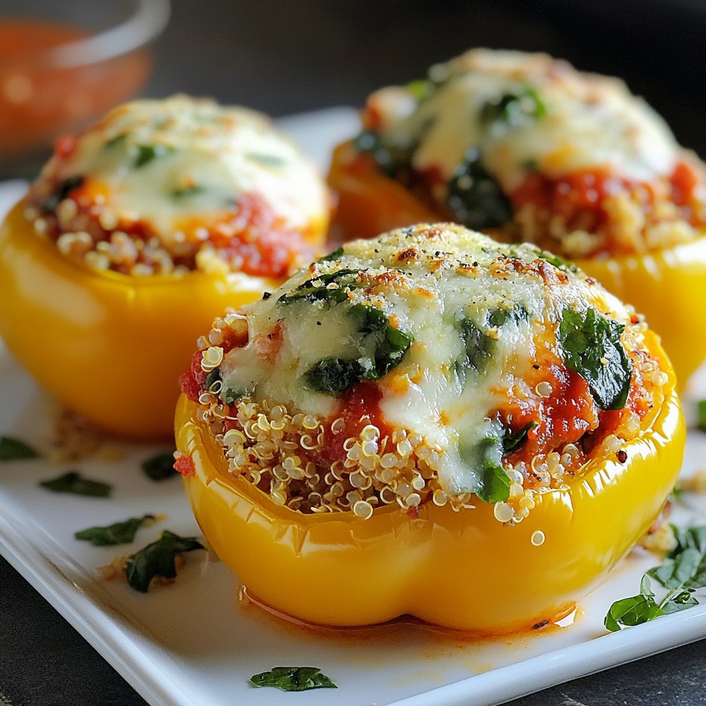 Easy Meals Spinach Ricotta Stuffed Bell Peppers Recipe