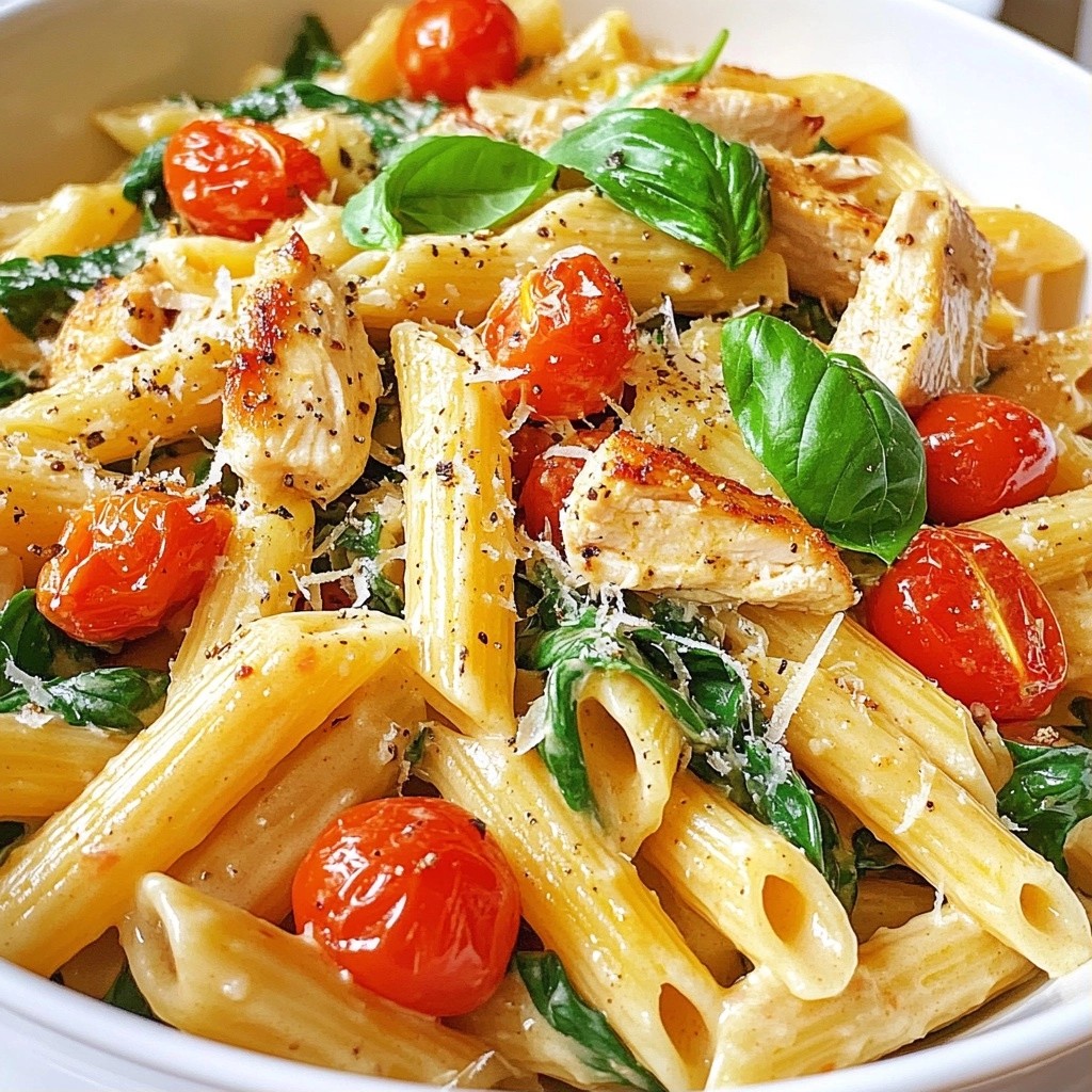 Creamy 30-Minute Meals Tuscan Chicken Pasta Delight