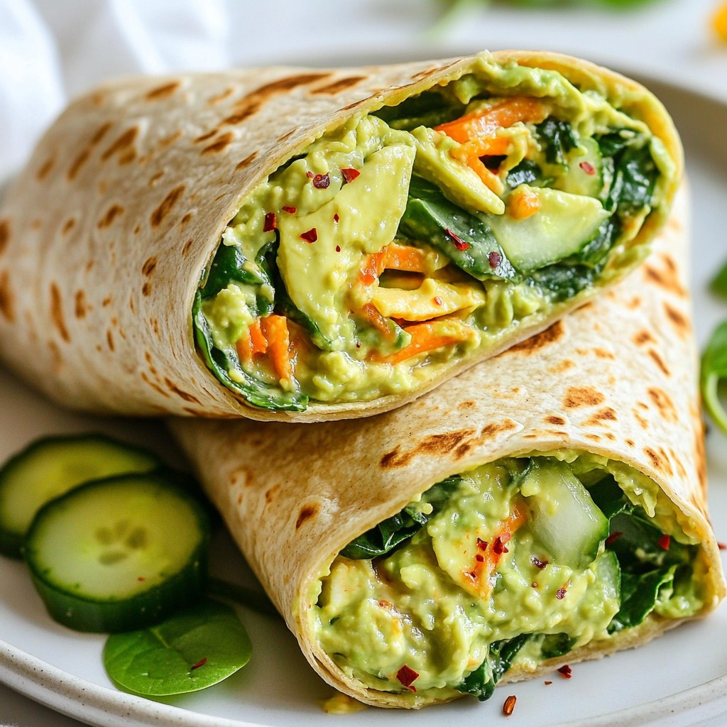Creamy Quick Recipes Avocado Spinach Wraps Delight