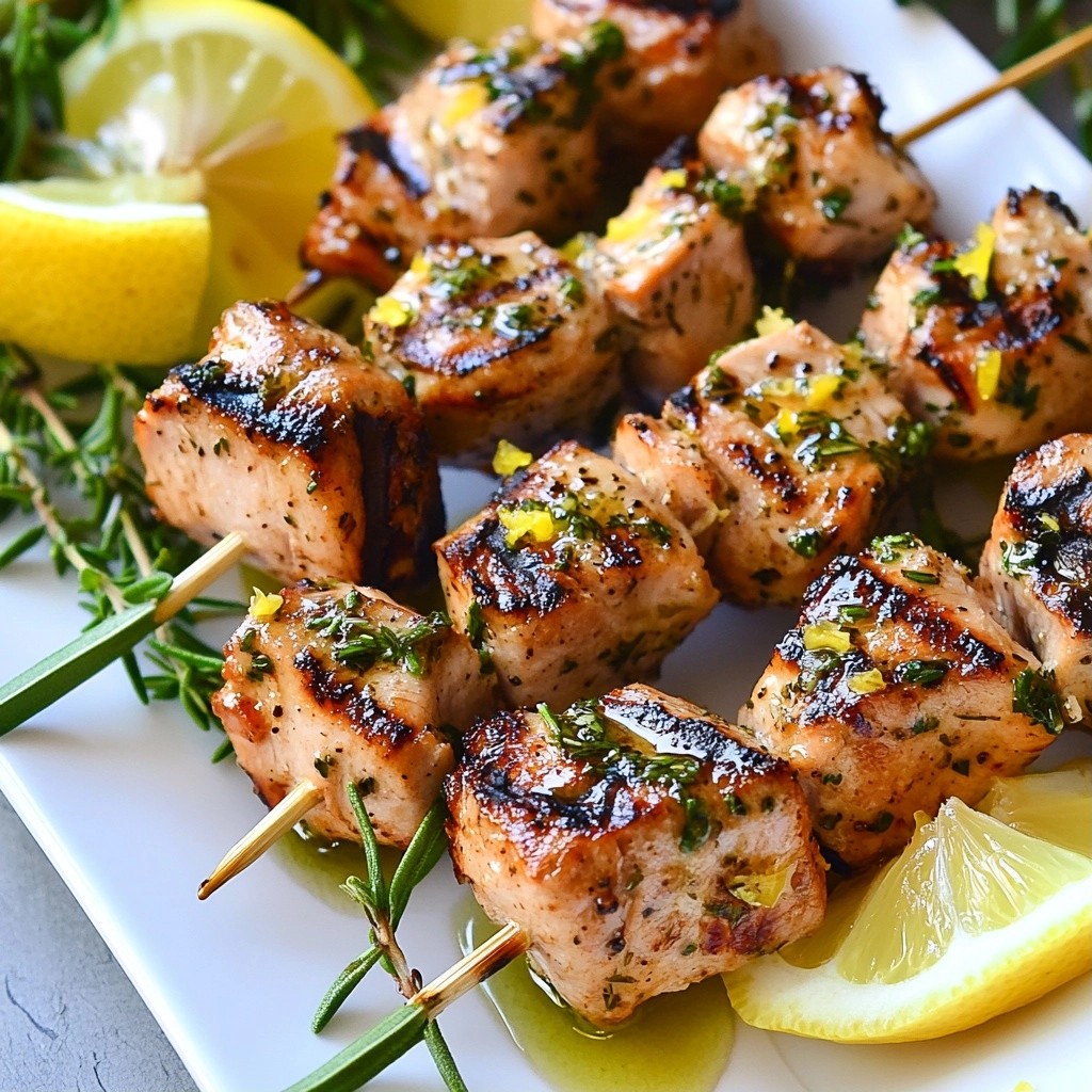 Savory Quick Recipes Grilled Herb Turkey Skewers