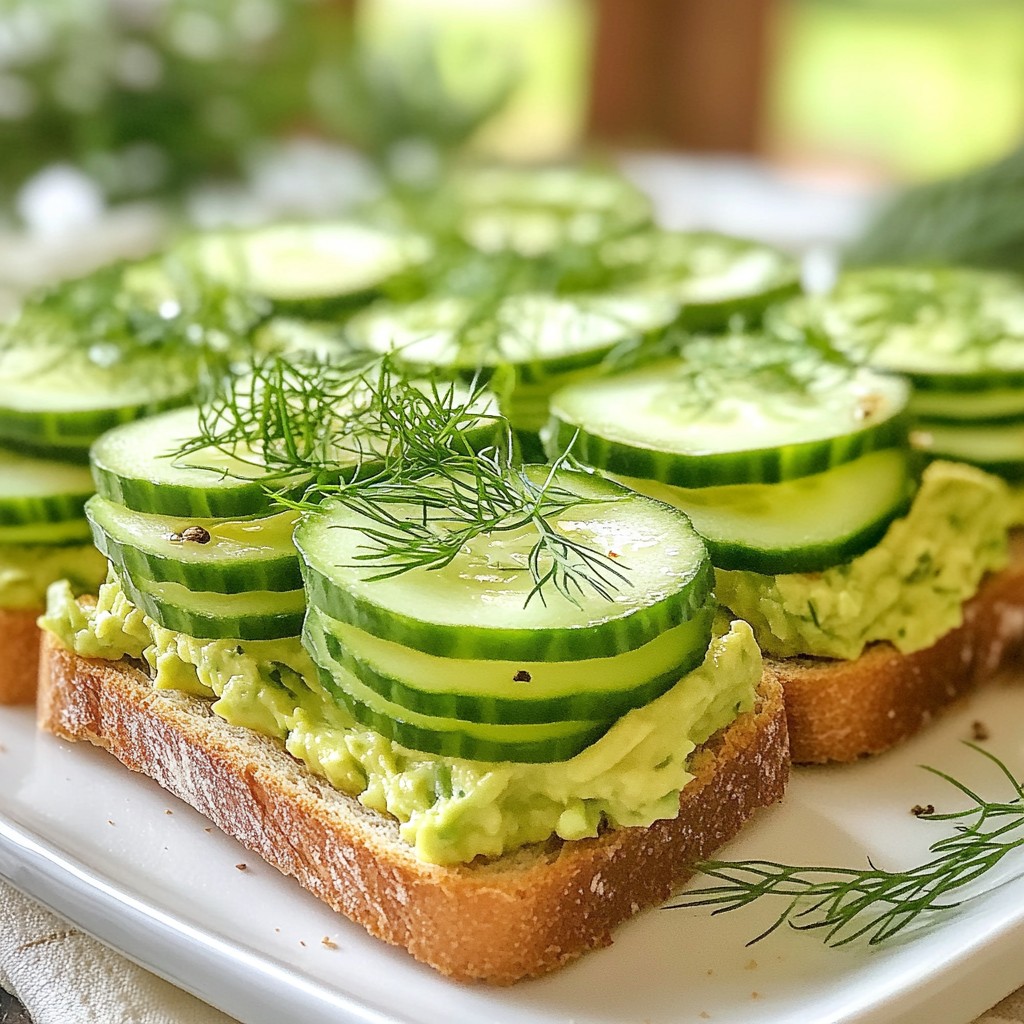 Refreshing Quick Recipes Cucumber Avocado Sandwich