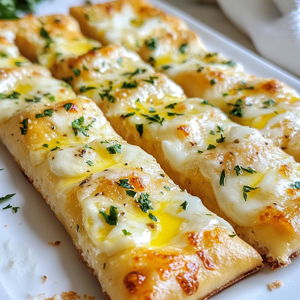Cheesy Quick Snacks Garlic Herb Breadsticks Recipe
