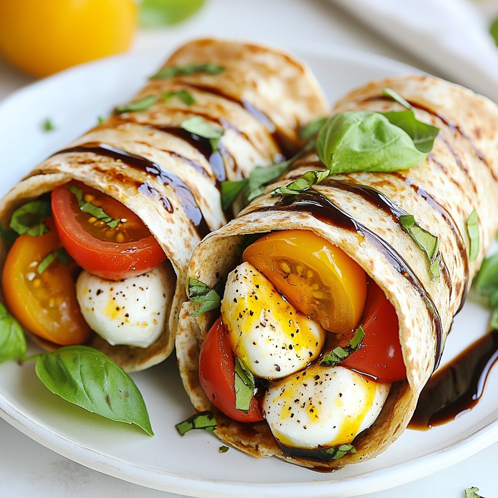 Refreshing quick recipes Caprese Salad Wrap Delight