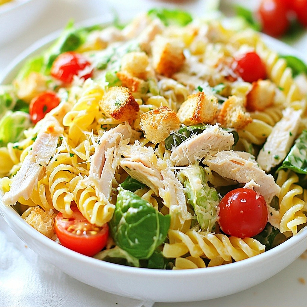 Creamy Quick Recipes Chicken Caesar Pasta Salad Delight