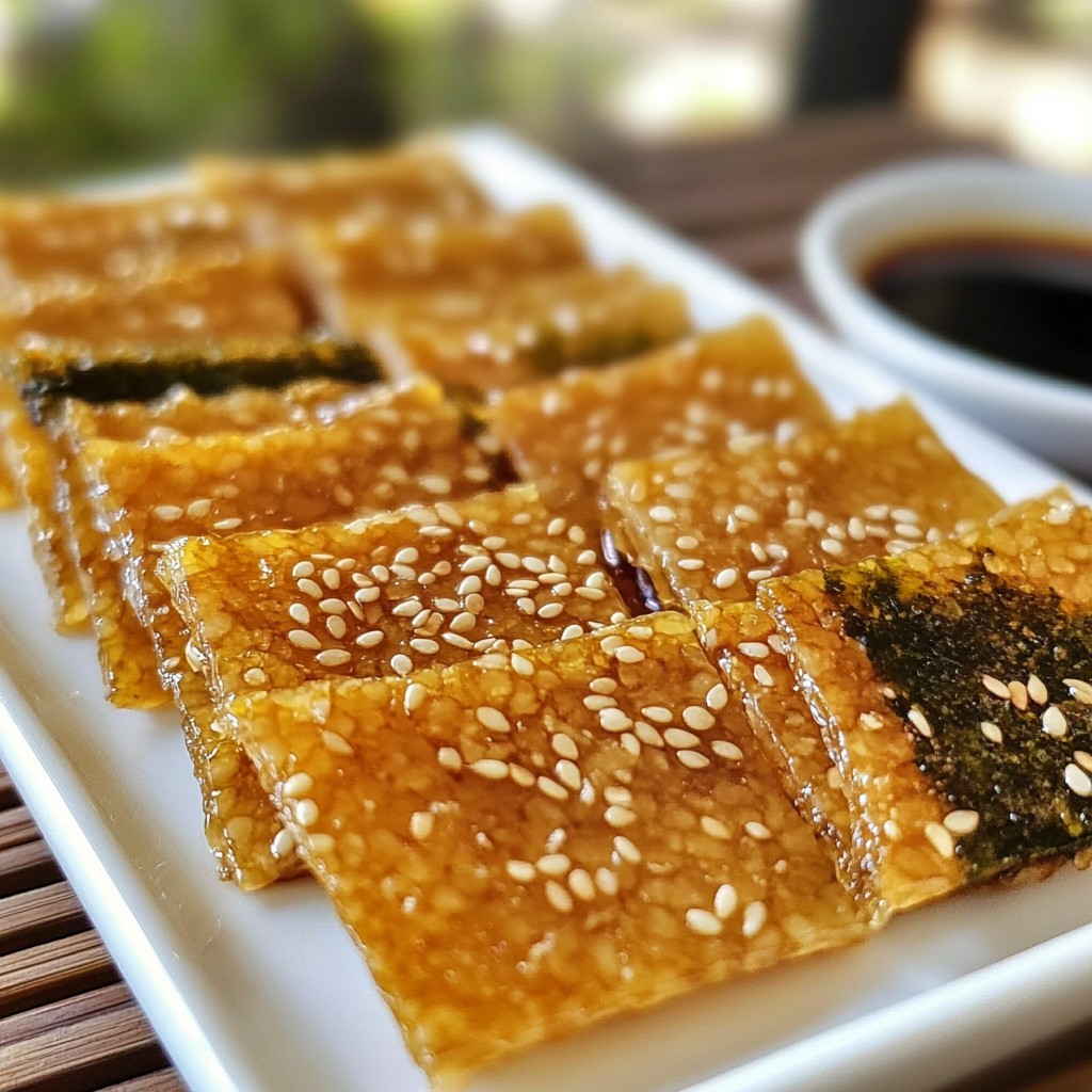 Crispy Quick Snacks Seaweed Rice Crackers Recipe
