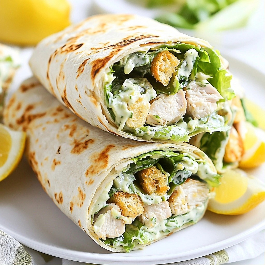 Easy Meals Chicken Caesar Wraps Perfect for Dinner