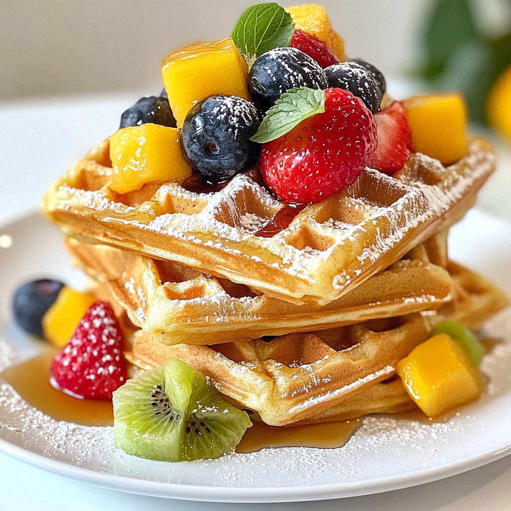 Fluffy Cinnamon Oatmeal Waffles Simple and Tasty Recipe