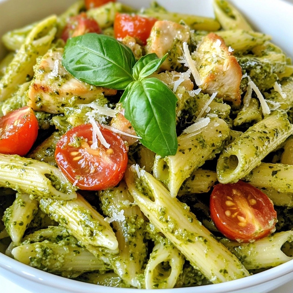 Savory 30-Minute Meals Chicken Pesto Pasta Delight