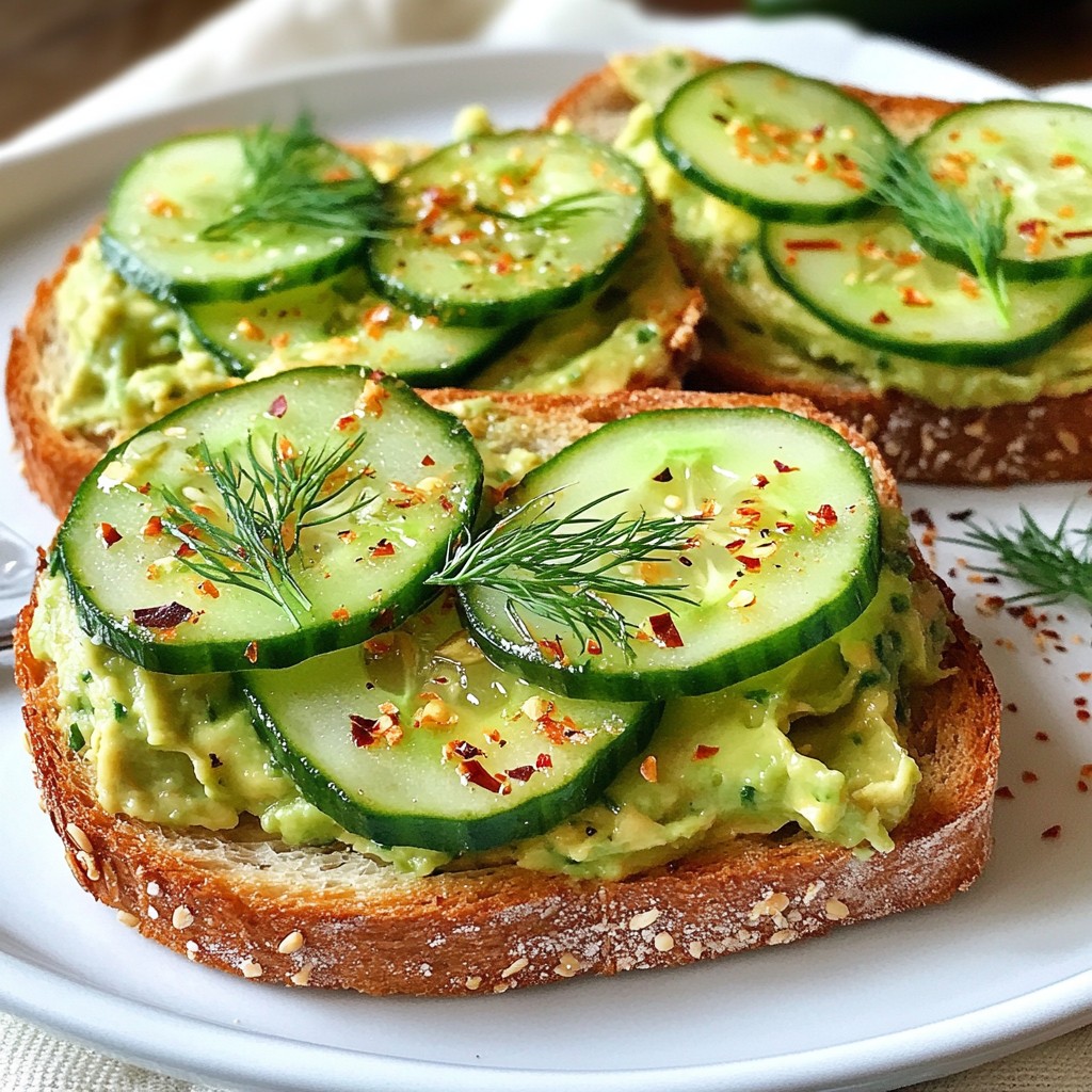 Refreshing Quick Recipes Cucumber Avocado Sandwich