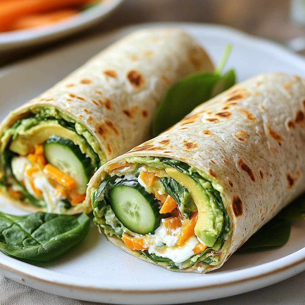 Creamy Quick Recipes Avocado Spinach Wraps Delight