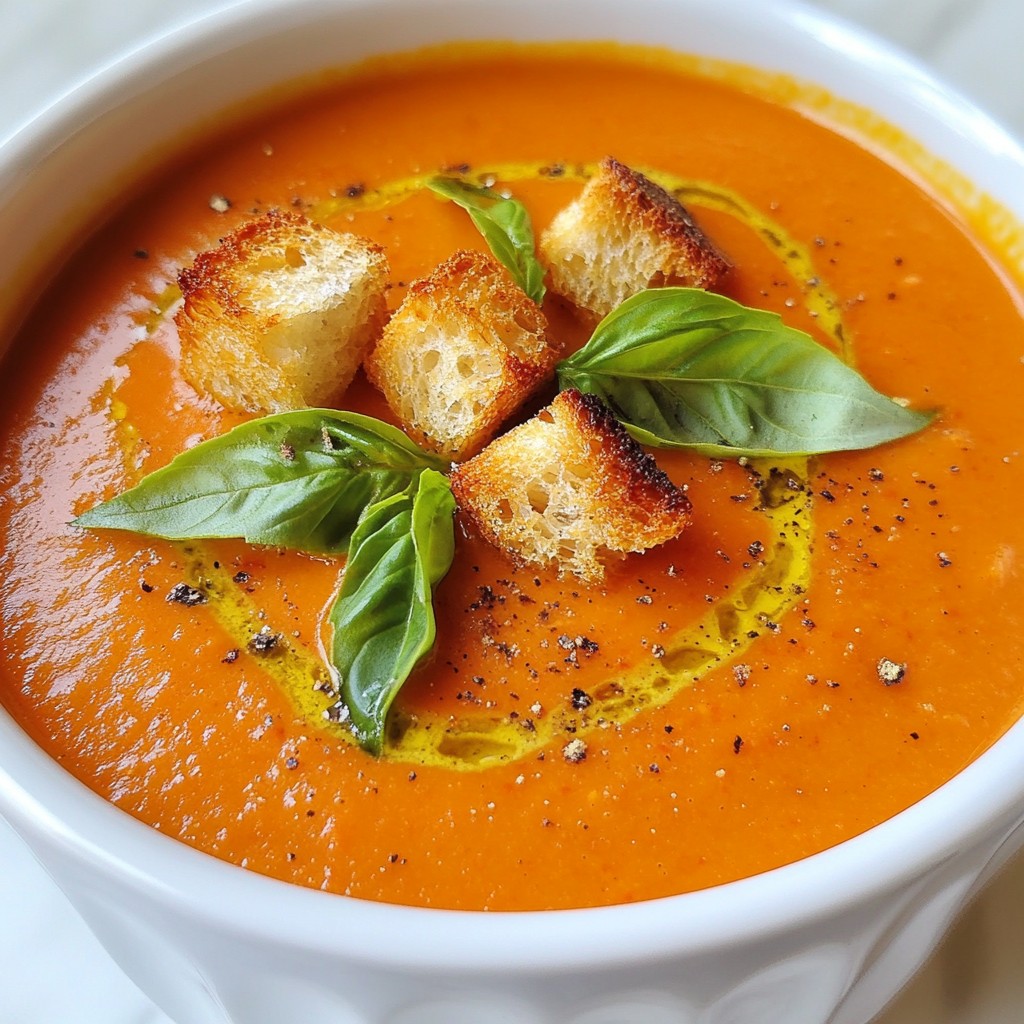 Creamy Simple Cooking Tomato Basil Soup Delight