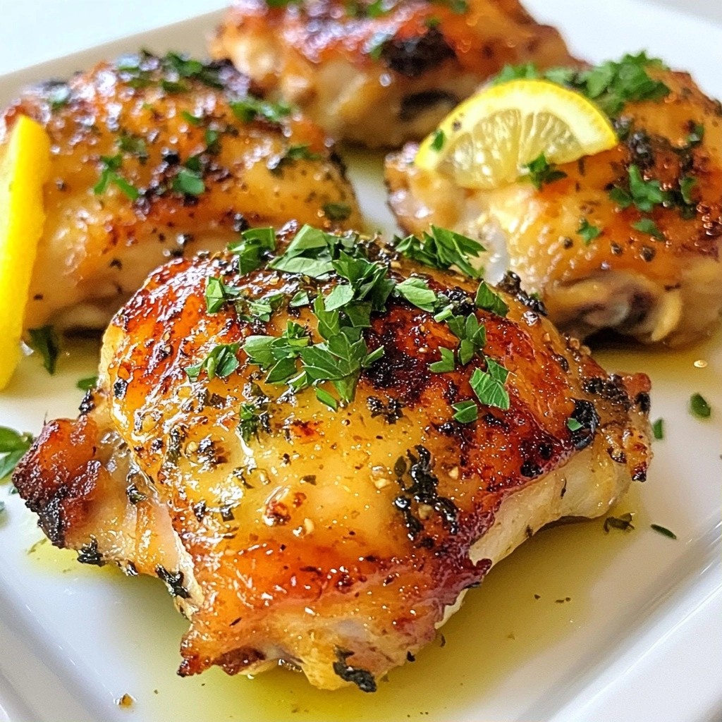 Zesty Fast Dinners Lemon Garlic Chicken Thighs Recipe