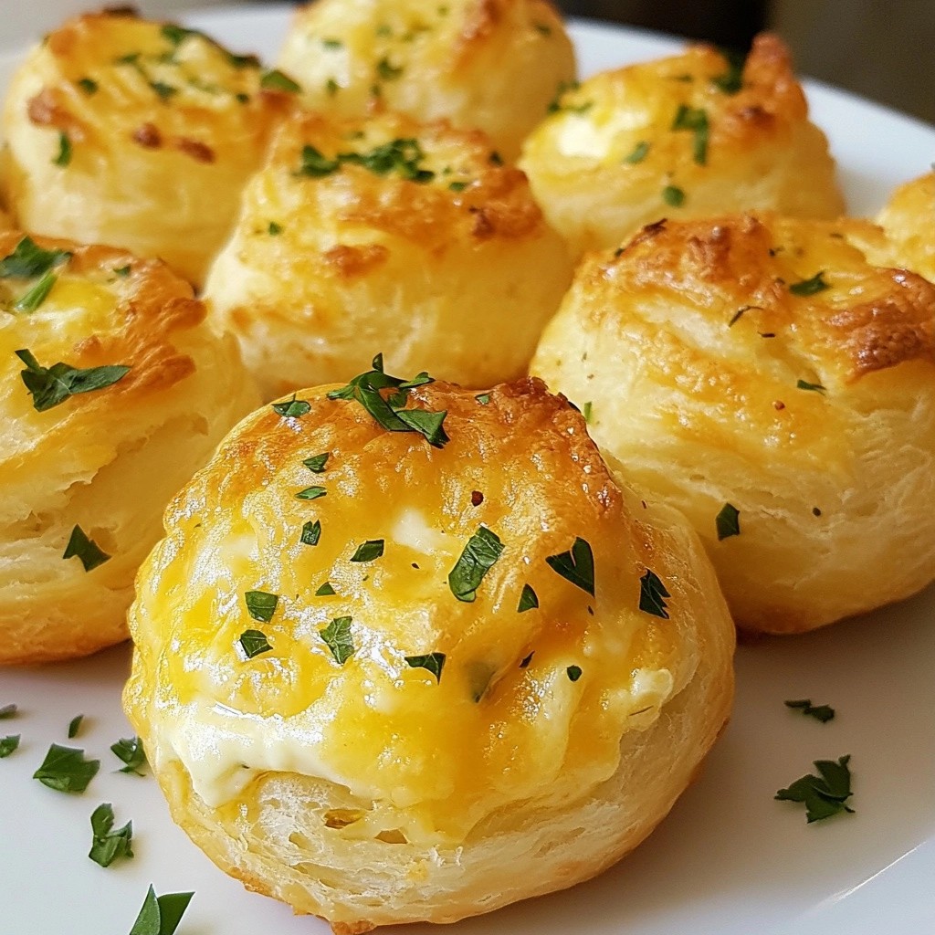 Cheesy Quick Snacks Garlic Herb Cheese Puffs Recipe