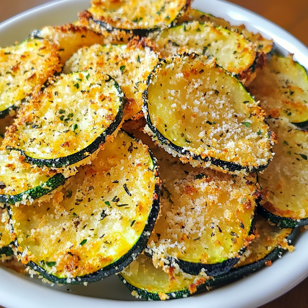 Crispy Quick Snacks Parmesan Zucchini Chips Delight