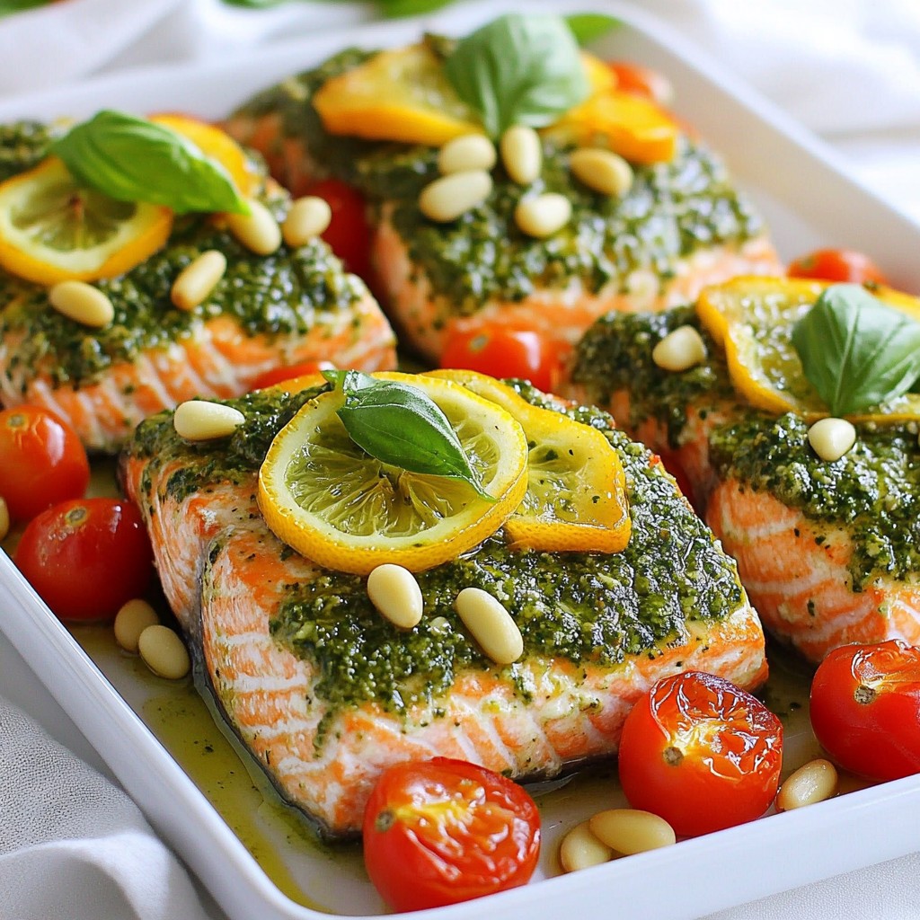 Savory 30-Minute Meals Pesto Salmon Filets Delight