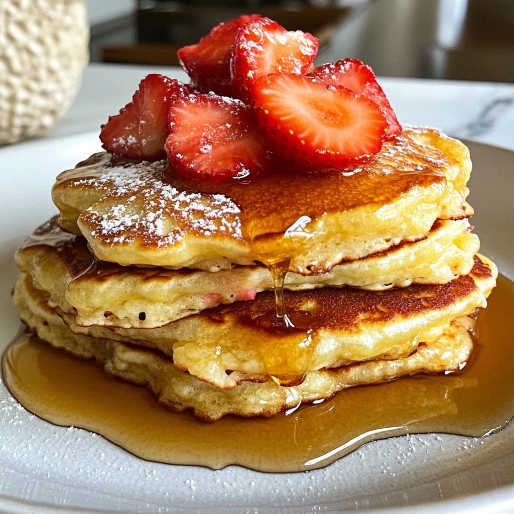 Fluffy Easy Meals Strawberry Ricotta Pancakes Recipe