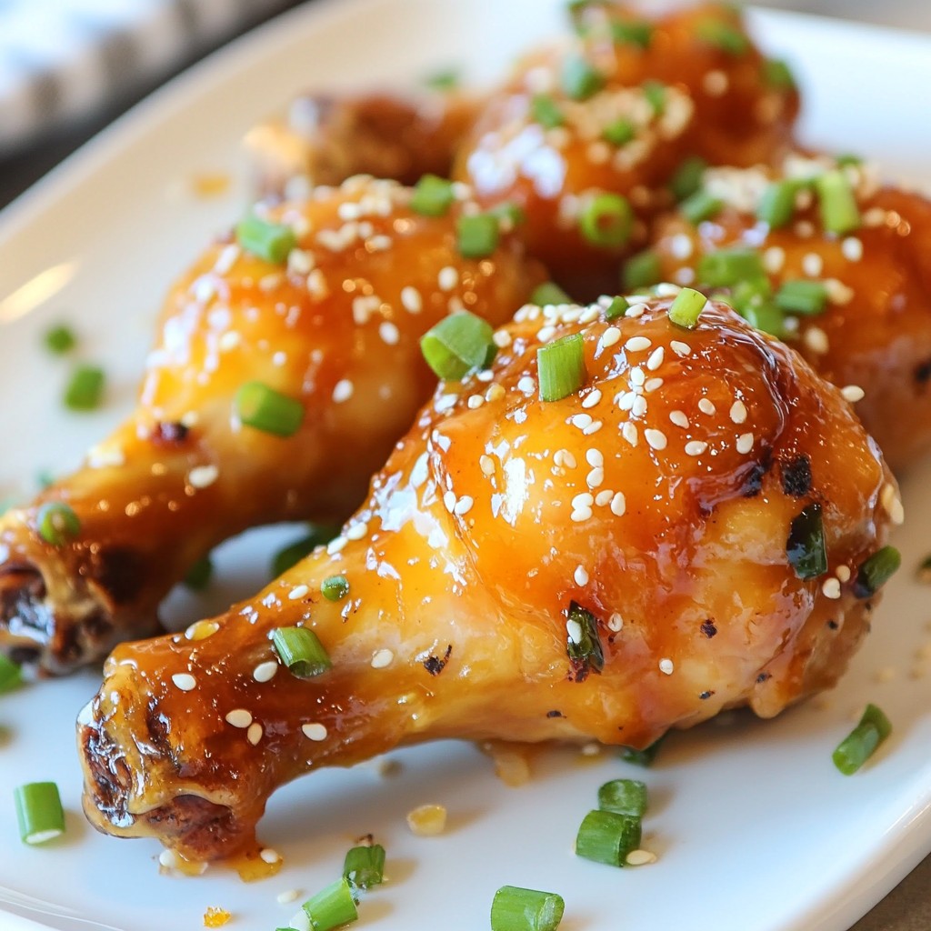 Tangy Quick Recipes Orange Glazed Chicken Drumsticks