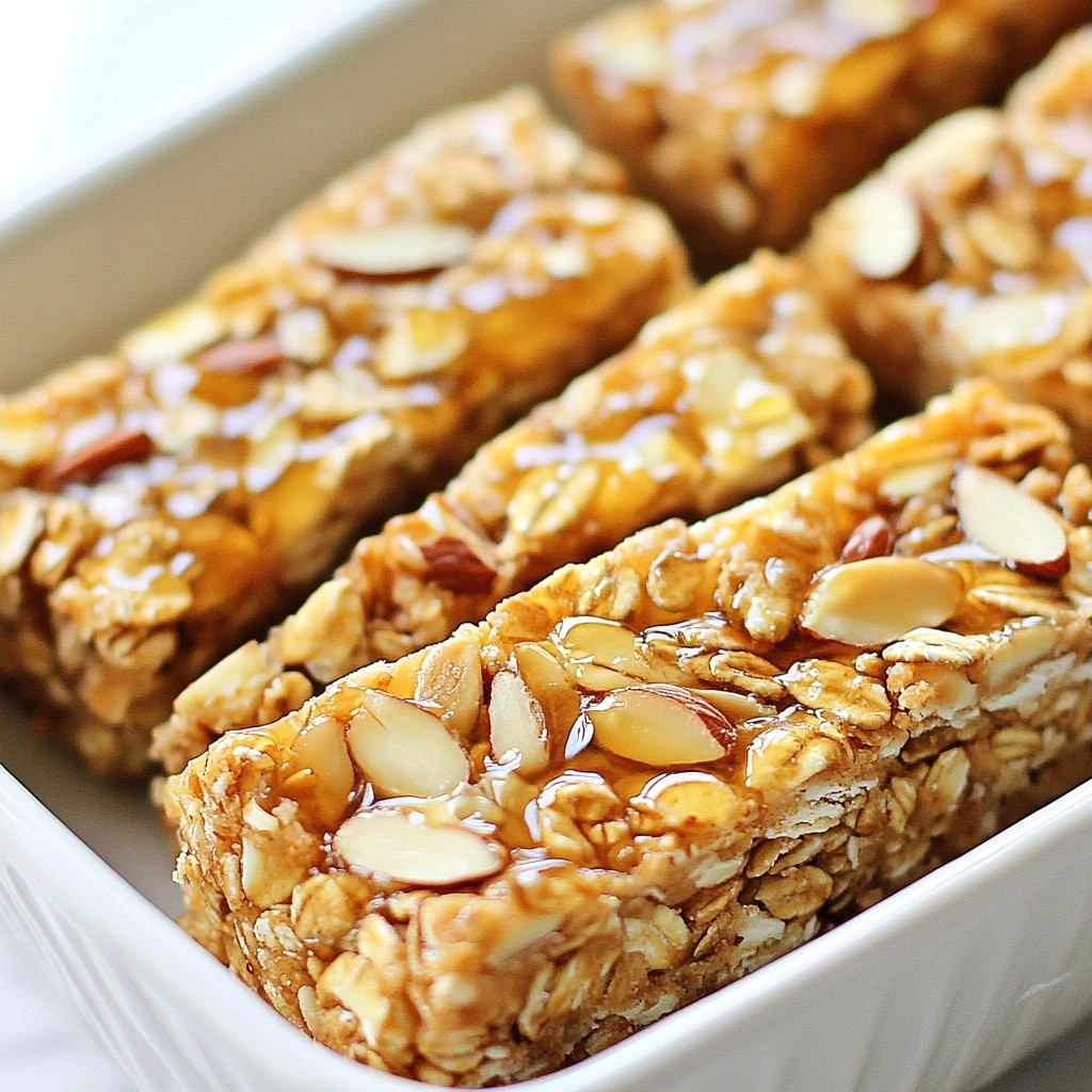 Crunchy Quick Snacks Honey Almond Granola Bars Recipe