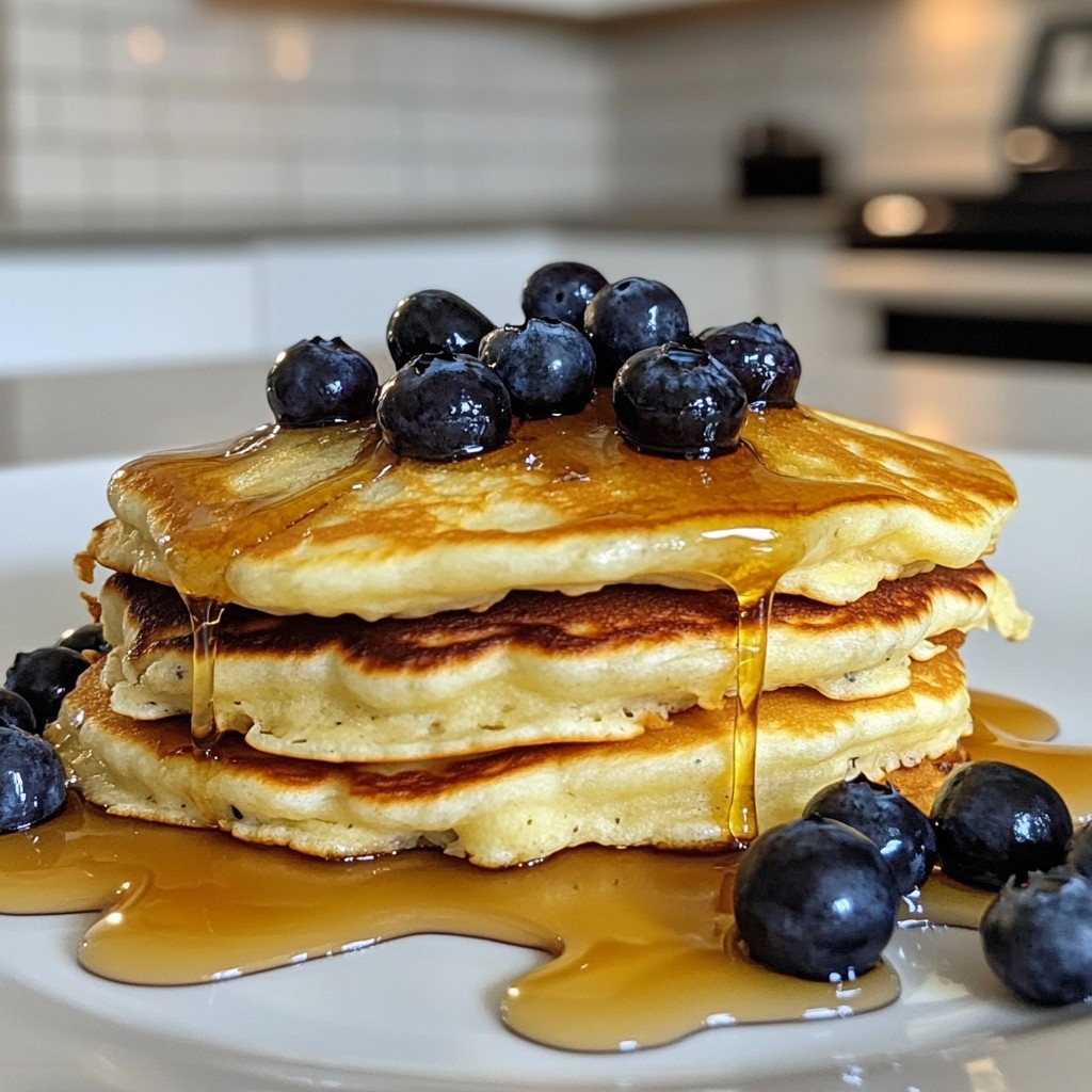 Fluffy Quick Recipes Blueberry Yogurt Pancakes Ready