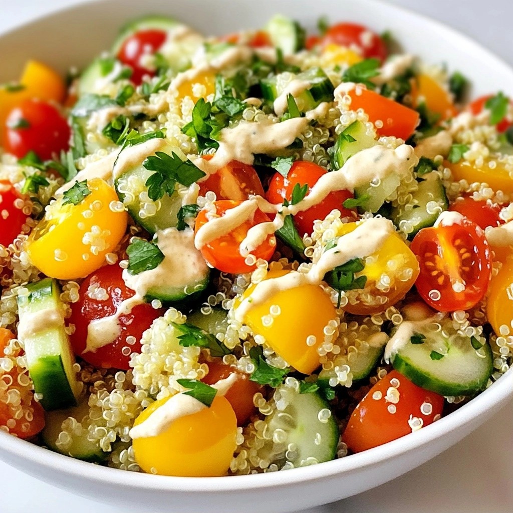 Zesty Quick Recipes Lemon Tahini Quinoa Salad