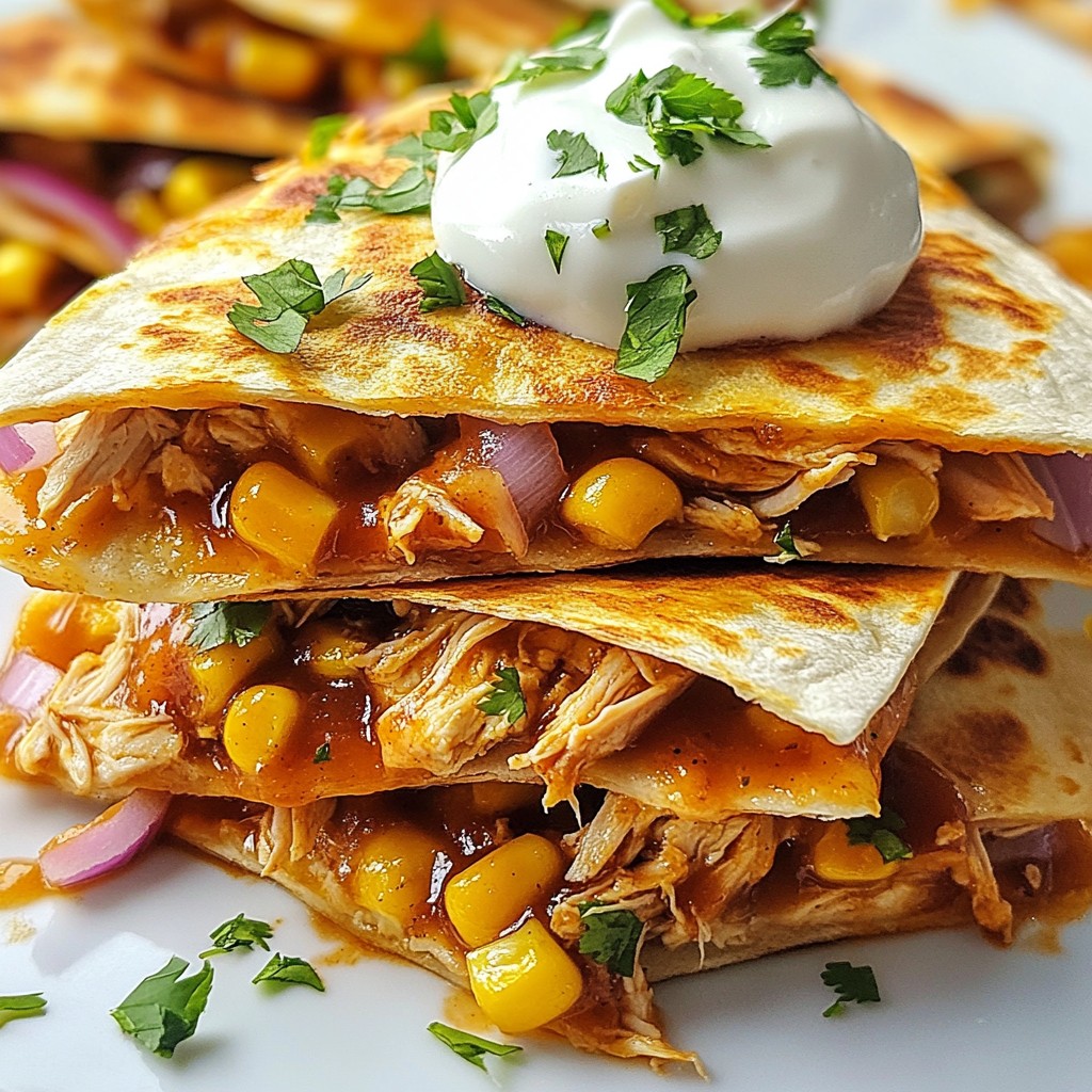 Smoky Quick Recipes BBQ Chicken Quesadillas Delight