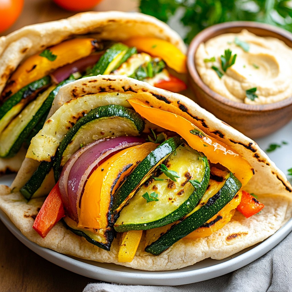 Simple cooking Grilled Veggie Pita Pockets Recipe