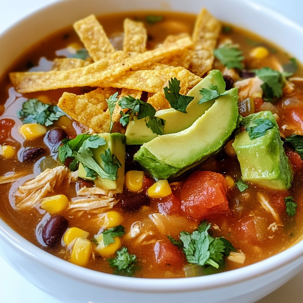 Hearty Fast Dinners Chicken Tortilla Soup Recipe