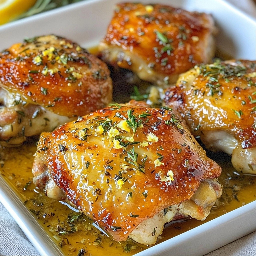 Savory Quick Recipes Garlic Herb Chicken Thighs Dish