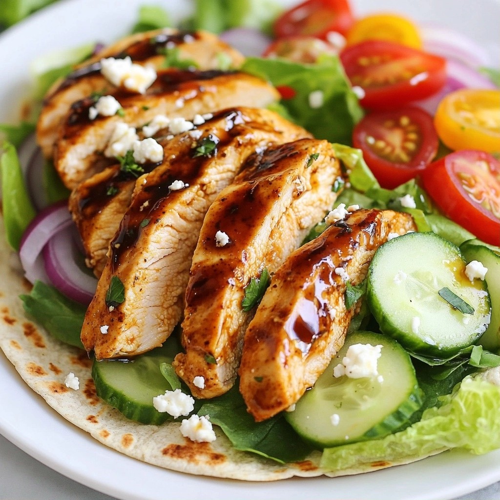 Savory Easy Meals Balsamic Glazed Chicken Wraps