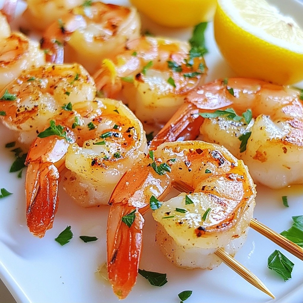 Sizzling Quick Recipes Lemon Garlic Shrimp Skewers