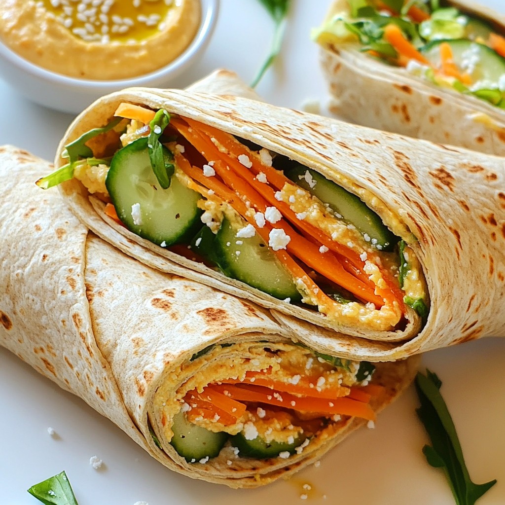 Simple Cooking Veggie Hummus Wraps for Easy Meals