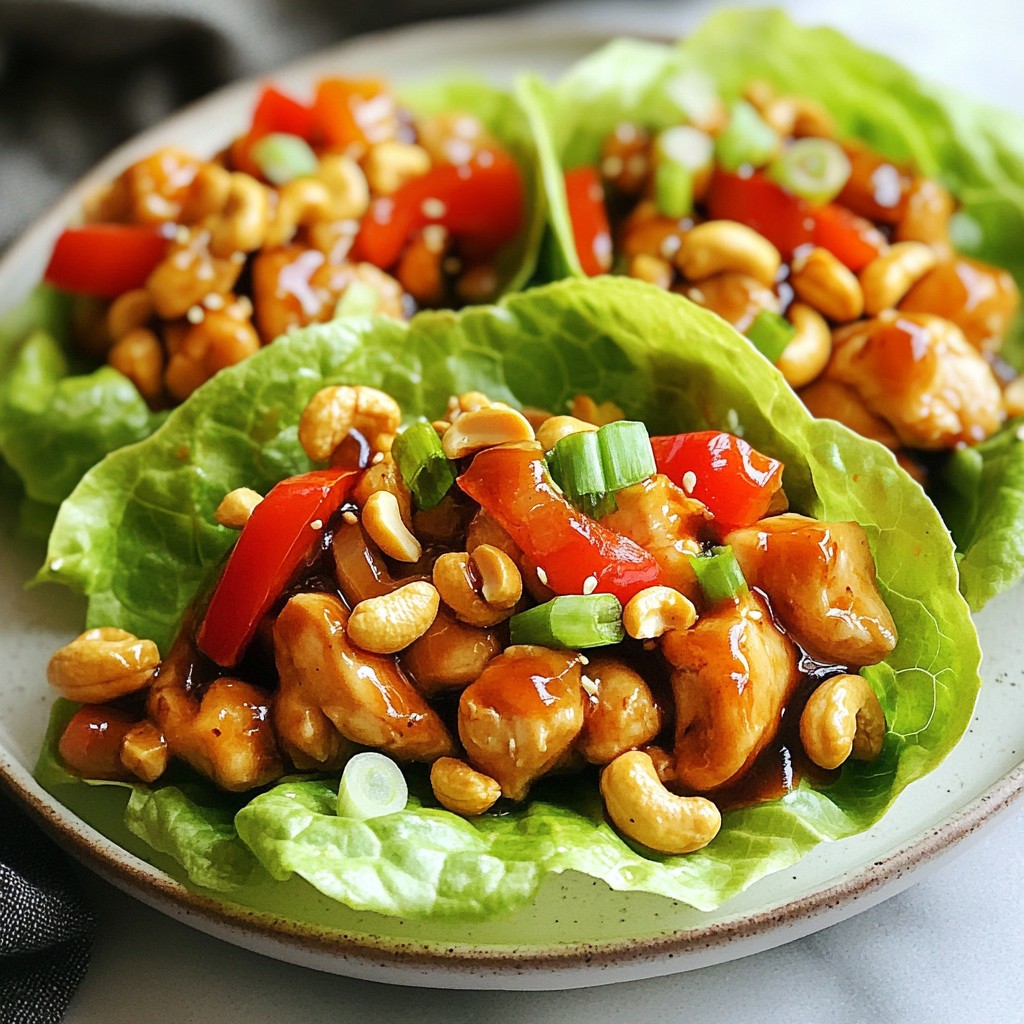 Nutty Quick Recipes Cashew Chicken Lettuce Wraps
