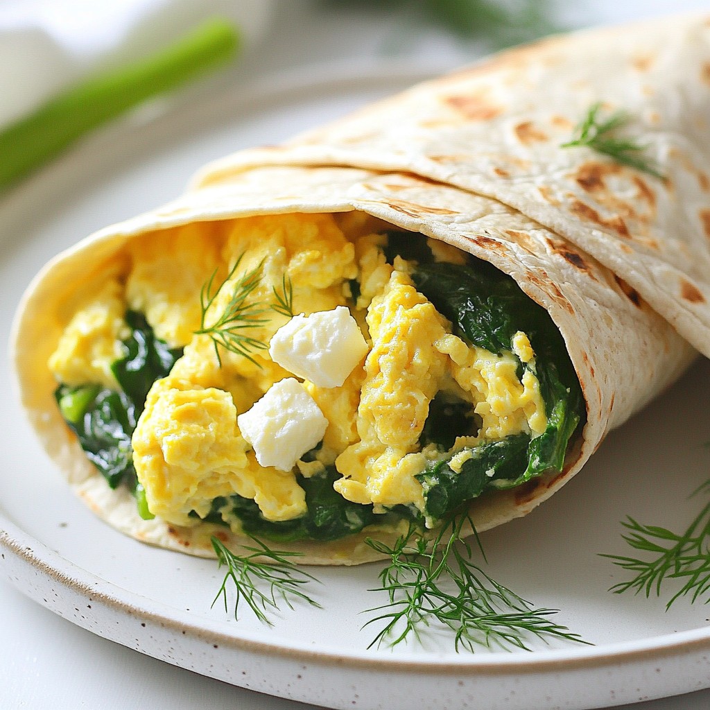 Fluffy Quick Recipes Spinach Feta Breakfast Wraps